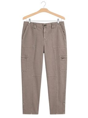 Chico’s Womens Cargo Pants Size 12‎ Large Regular Business Casual Brown Neutral